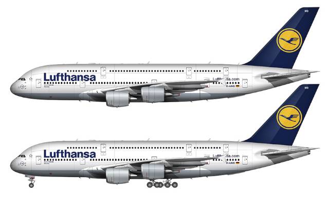 Lufthansa Airbus A380-800 Illustration