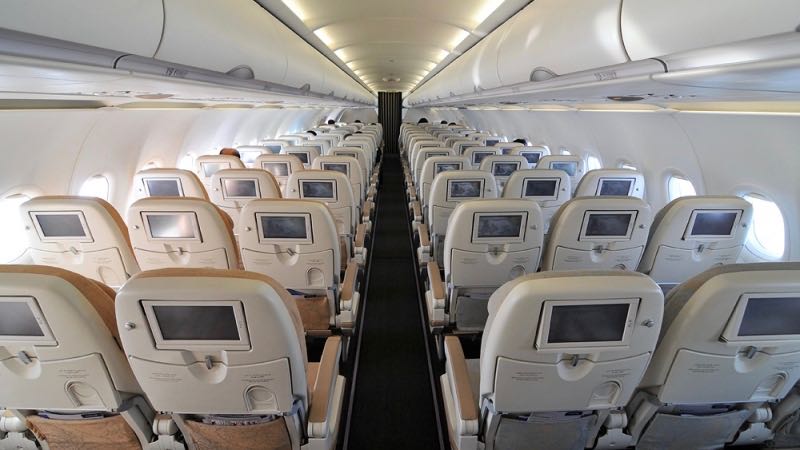 Etihad Airbus A319 economy class