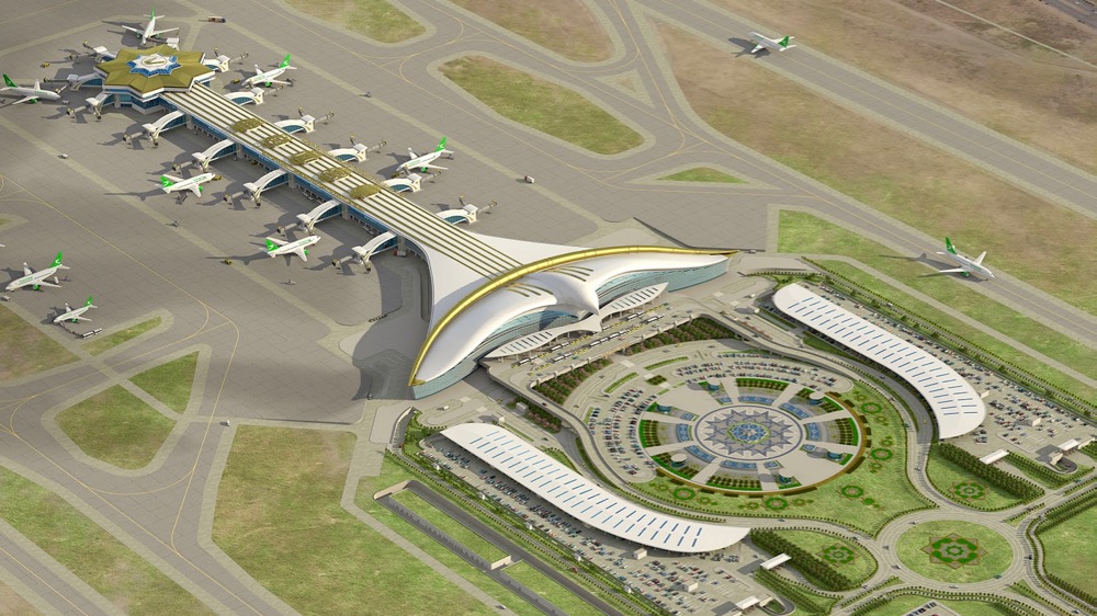 rendering dell'aeroporto di Ashgabat ASB