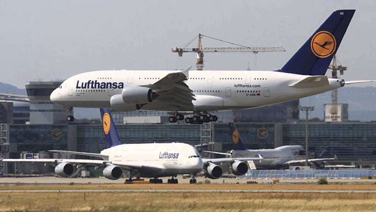 Lufthansa Airbus A380 e Boeing 747 a Francoforte FRA 